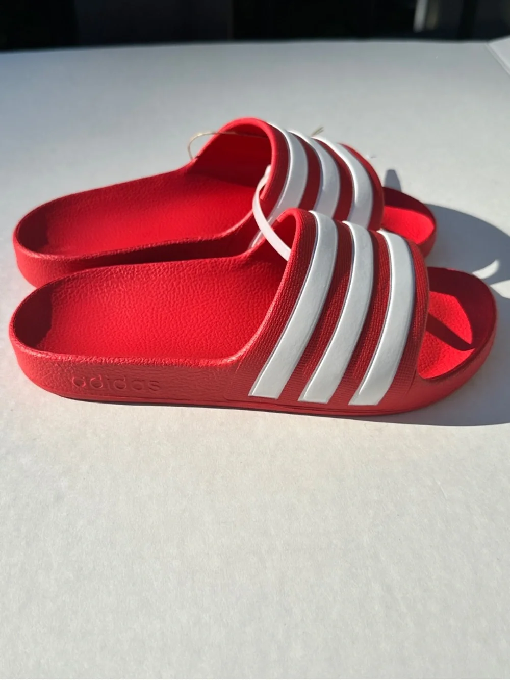 Adidas Adilette Unisex Red Slide Sandal Flip Flop - Youth Kids 13C / 13K